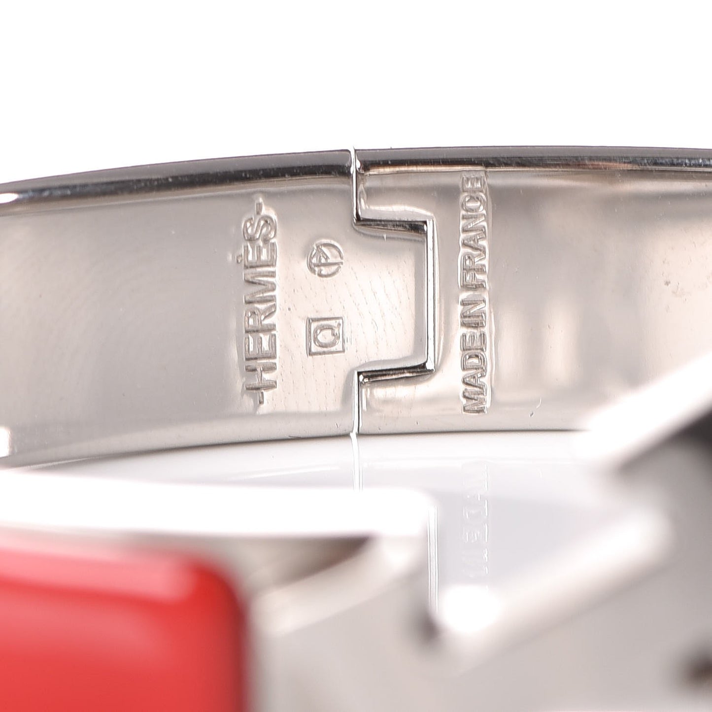 Enamel Narrow Clic Clac H Bracelet GM Red