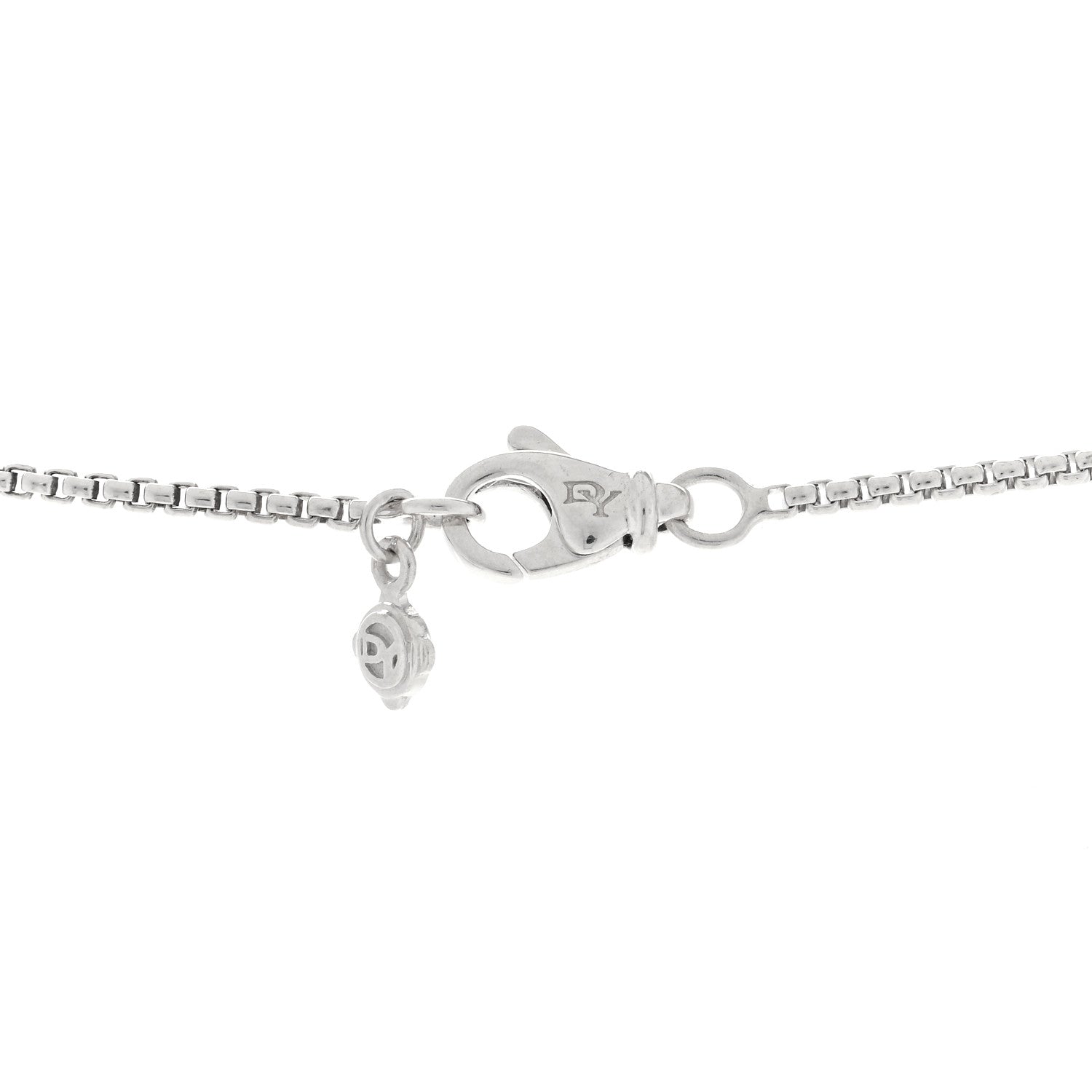 David Yurman Sterling Silver Diamond Pearl 10mm Crossover Pendant Necklace 3 of 3
