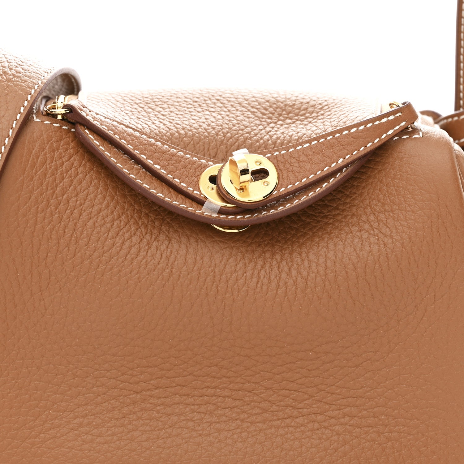 Hermes Taurillon Clemence Mini Lindy 20 Gold 8 of 11