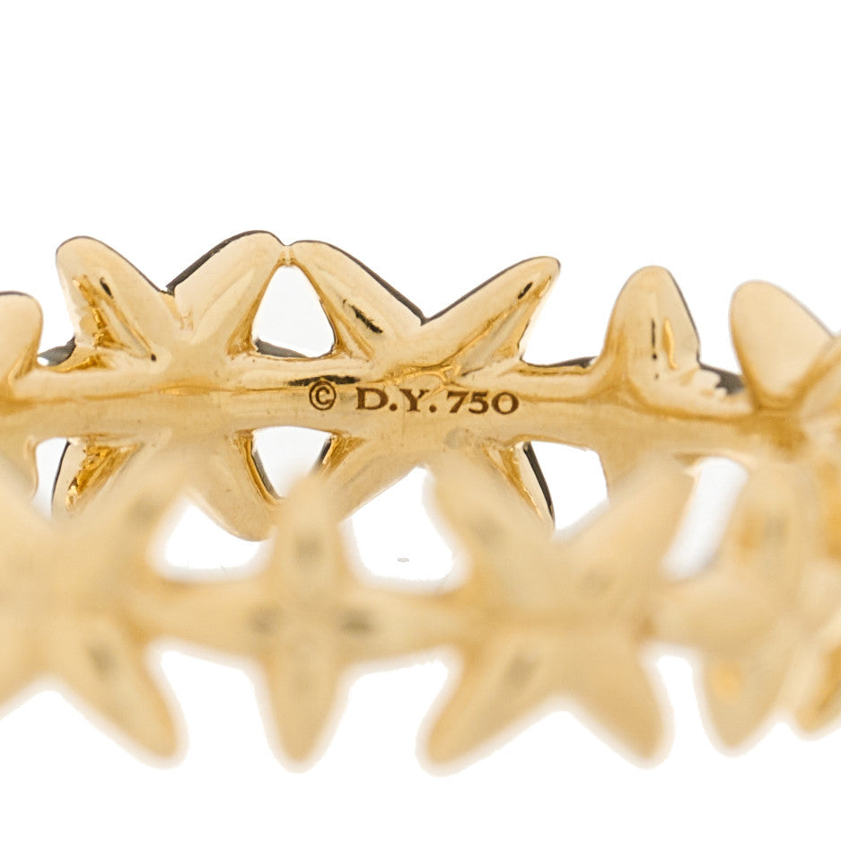 David Yurman 18K Yellow Gold Diamond Starburst Constellation Ring 51 5.75 4 of 4