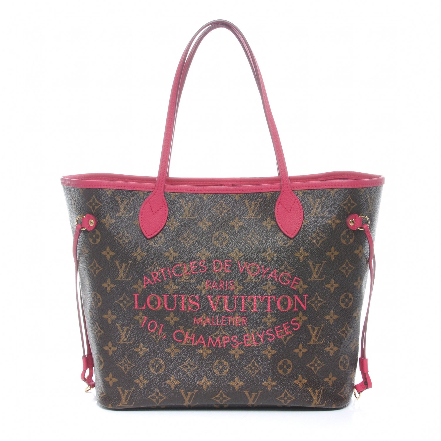 Louis Vuitton Monogram Articles de Voyage Ikat Neverfull MM Rose Indien 1 of 8