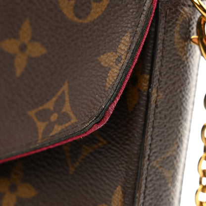 Louis Vuitton Monogram Pochette Felicie Chain Wallet Fuchsia 12 of 15