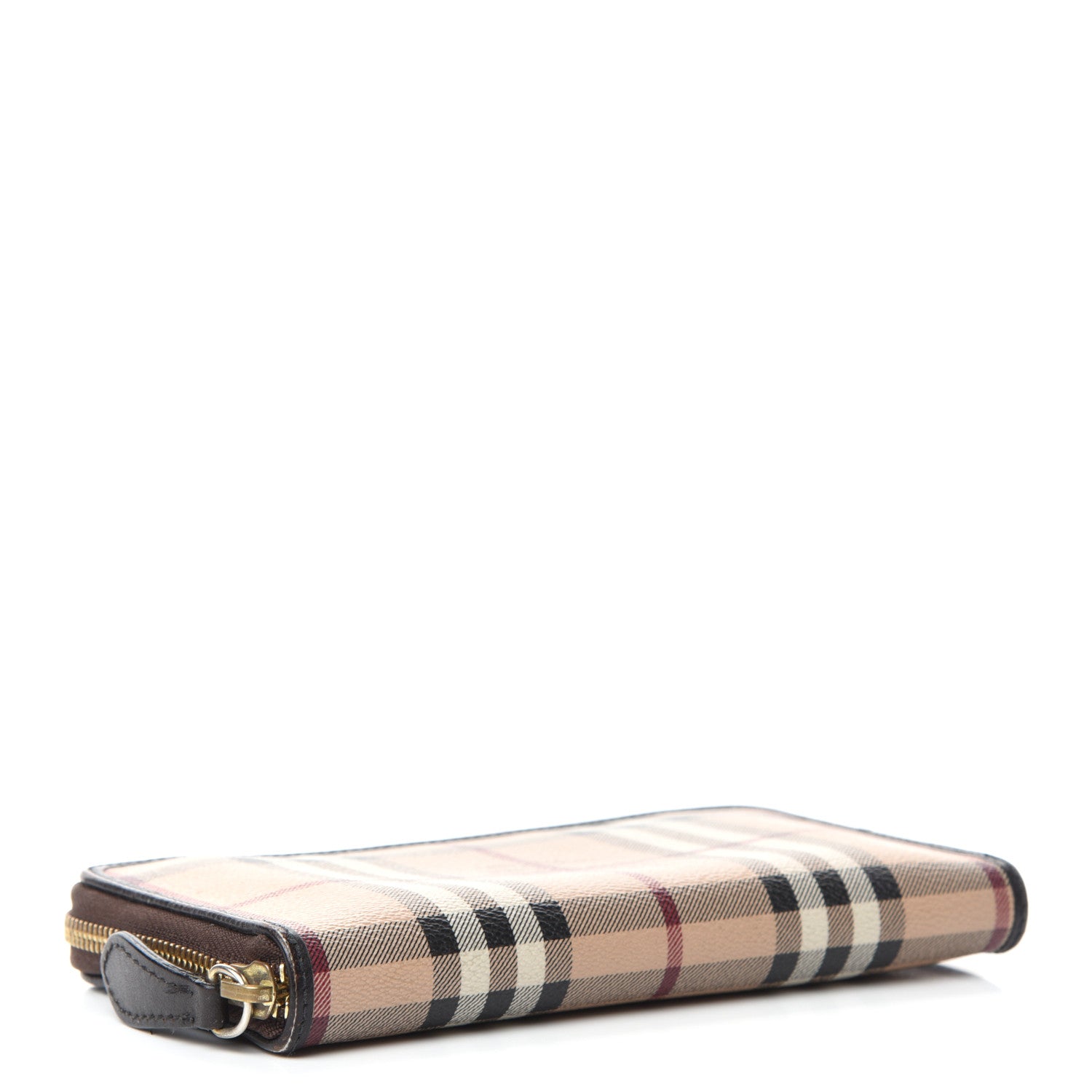 Burberry Haymarket Check Large Ziggy Zip Around Wallet Chocolate 4 of 6