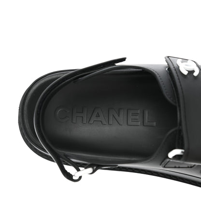 Chanel Rubber CC Dad Sandals 38 Black 7 of 9
