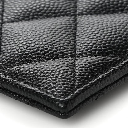 Chanel Caviar Quilted CC Zip Card Holder Black 9 of 11