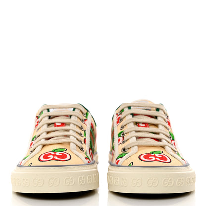 Gucci Canvas Web GG Apple Womens 1977 Tennis Sneakers 36 Ivory Red Mystic White New Shamarock 2 of 8