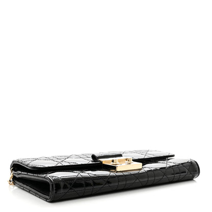 Christian Dior Patent Cannage Miss Dior Chain Wallet Black 4 of 11