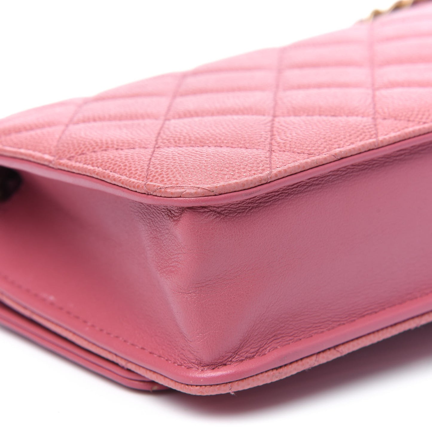 Caviar Quilted CC Filigree Wallet On Chain WOC Pink