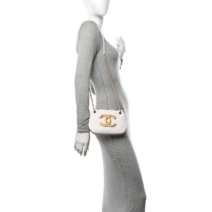Chanel Lambskin Quilted Small Messenger Bag White 2 of 10