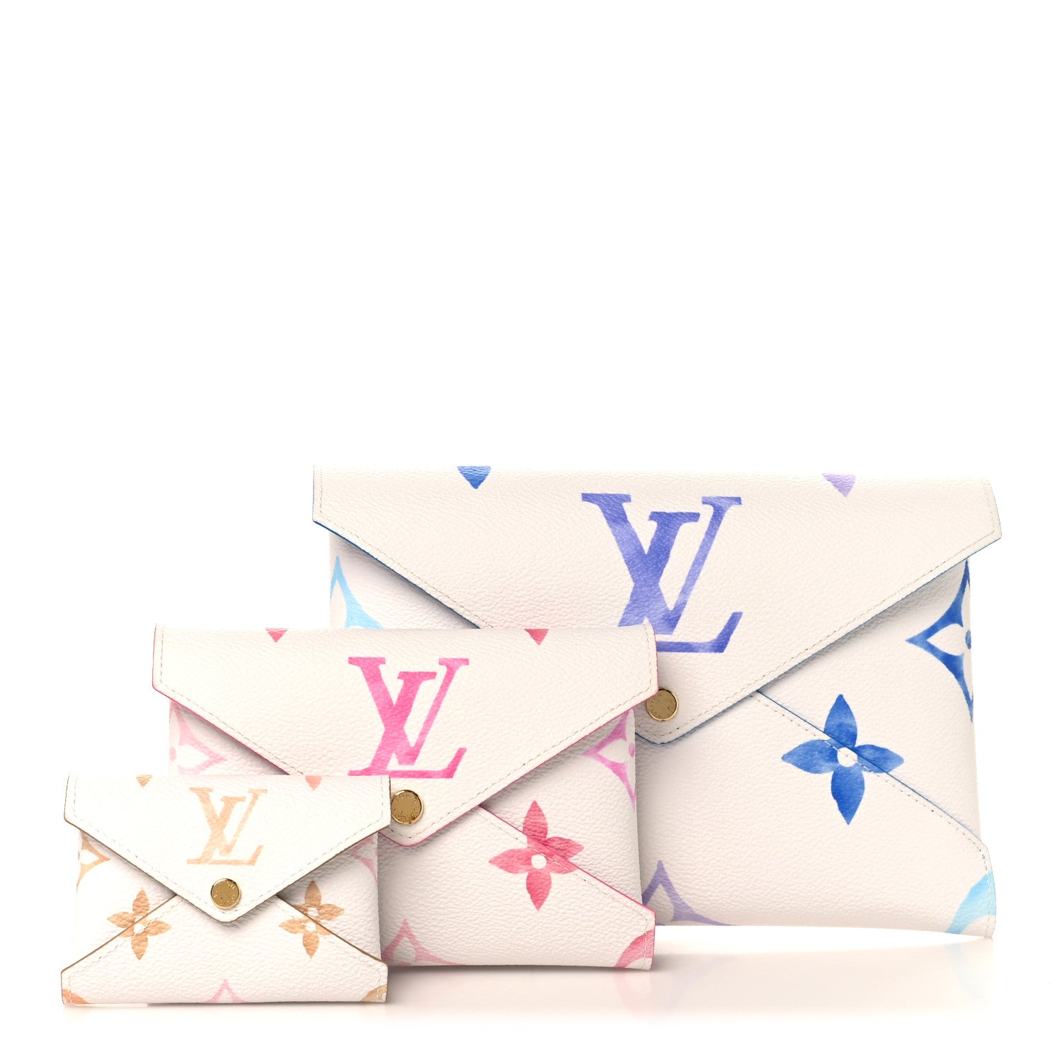 Louis Vuitton Monogram Giant By The Pool Kirigami Pochette Set Blue Rose Beige 3 of 12
