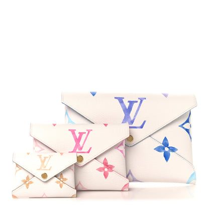 Louis Vuitton Monogram Giant By The Pool Kirigami Pochette Set Blue Rose Beige 3 of 12