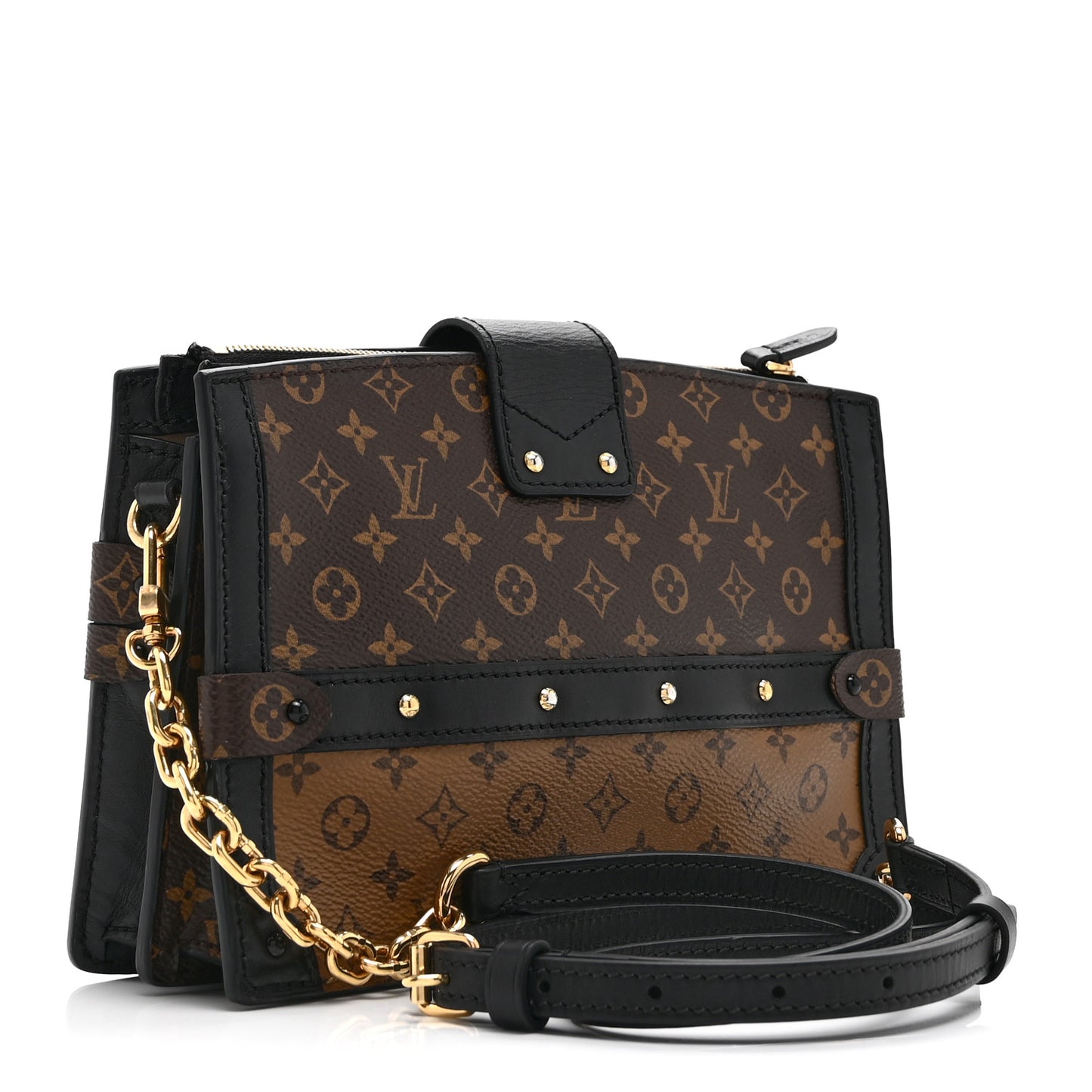 Reverse Monogram Trunk Clutch