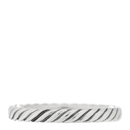 David Yurman Sterling Silver Cable Classics Band Ring 54 7 3 of 4