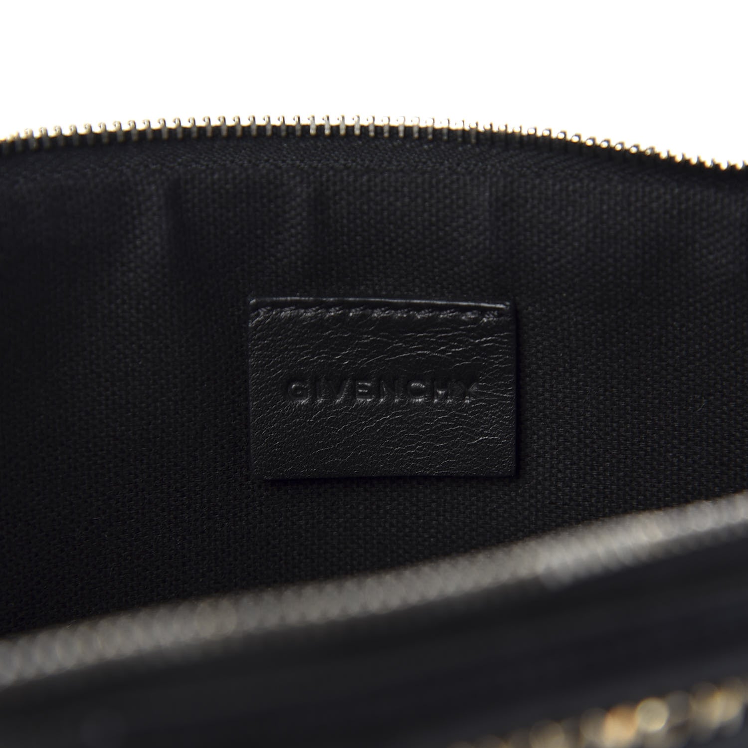 Givenchy Textured Coated Canvas Rottweiler Print Large Cosmetic Pouch Black 7 of 9