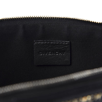 Givenchy Textured Coated Canvas Rottweiler Print Large Cosmetic Pouch Black 7 of 9
