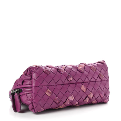 Bottega Veneta Nappa Intrecciato Sfrangiato Cosmetic Case Orchid 4 of 7