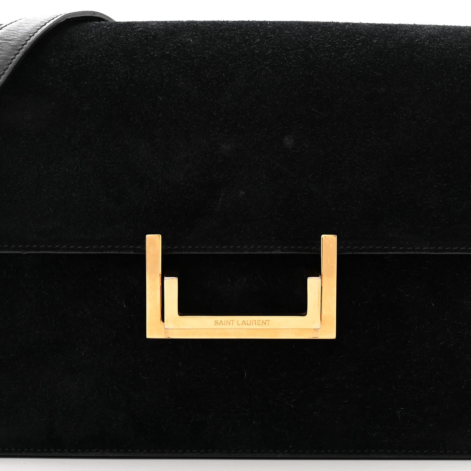 Saint Laurent Suede Medium Classic Lulu Bag Black 8 of 11