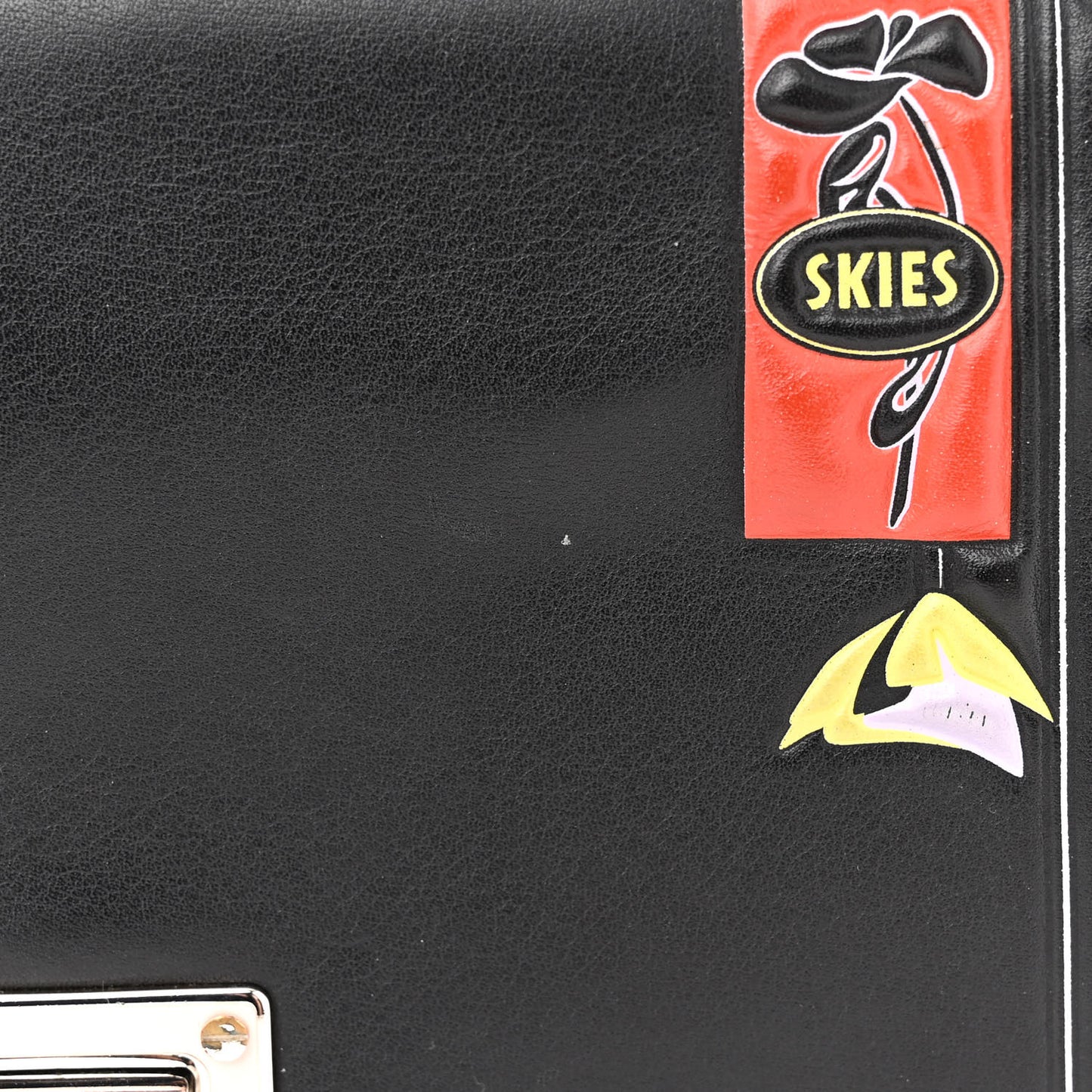 Calfskin Paradise Diorama Croisiere Chain Wallet Black