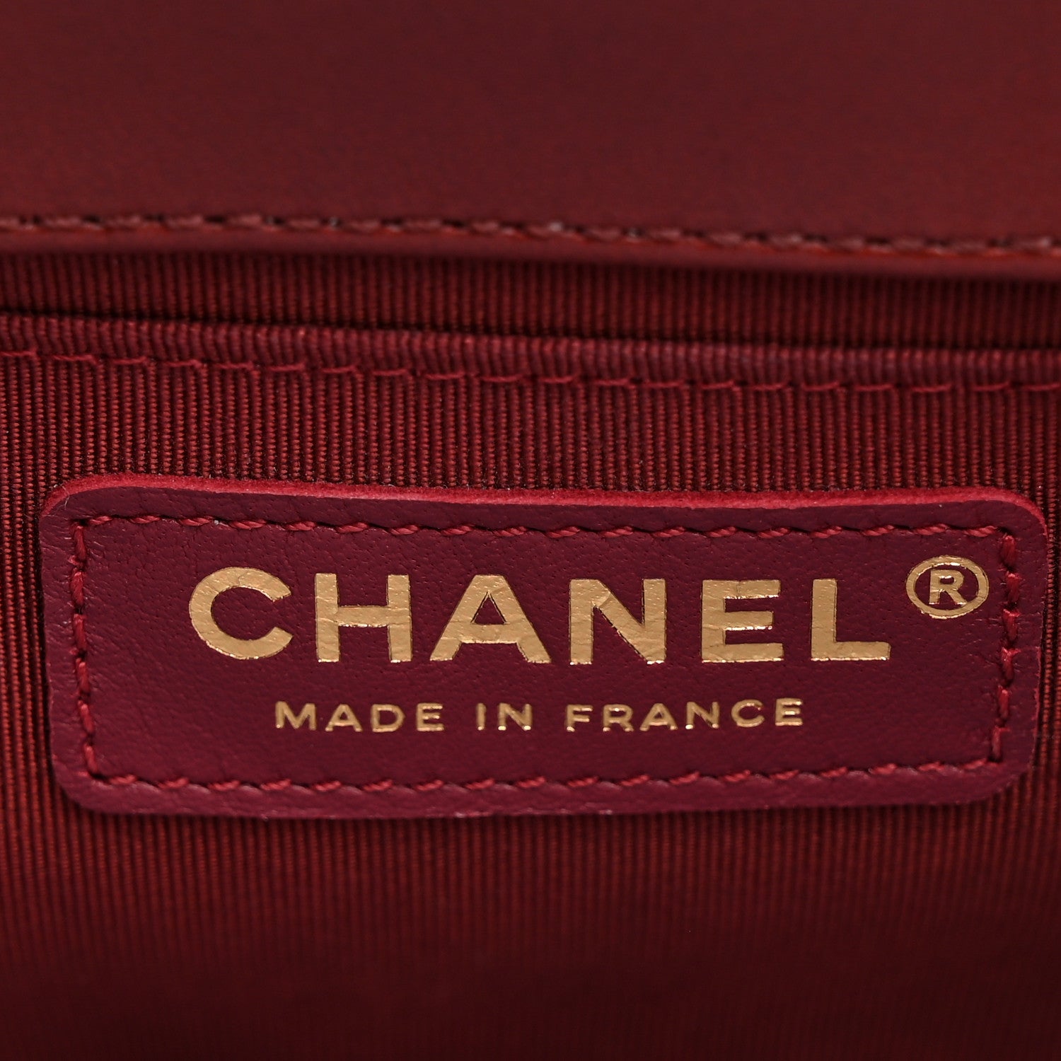 Chanel Lambskin Quilted Medium Boy Flap Dark Red 6 of 10