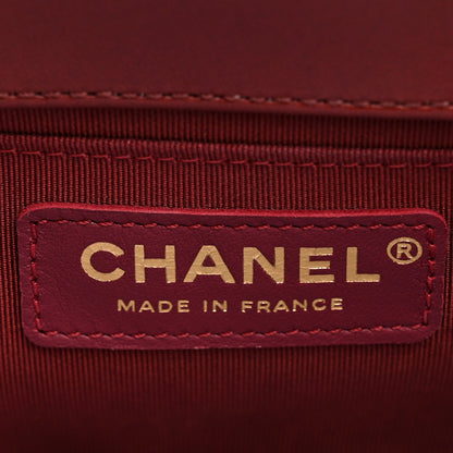 Chanel Lambskin Quilted Medium Boy Flap Dark Red 6 of 10