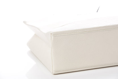 Balenciaga Calfskin Logo Medium Shopping Tote White 6 of 10