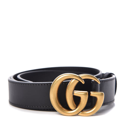 Gucci Calfskin Double G 30mm Belt 90 36 Black 1 of 6