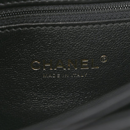 Chanel Lambskin Chevron Quilted Medium Trendy CC Dual Handle Flap Bag Black 6 of 11