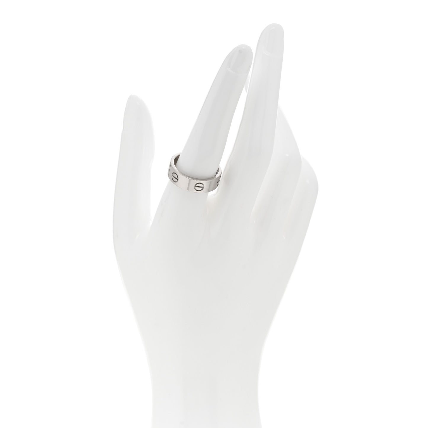 18K White Gold 5.5mm LOVE Ring 57 8