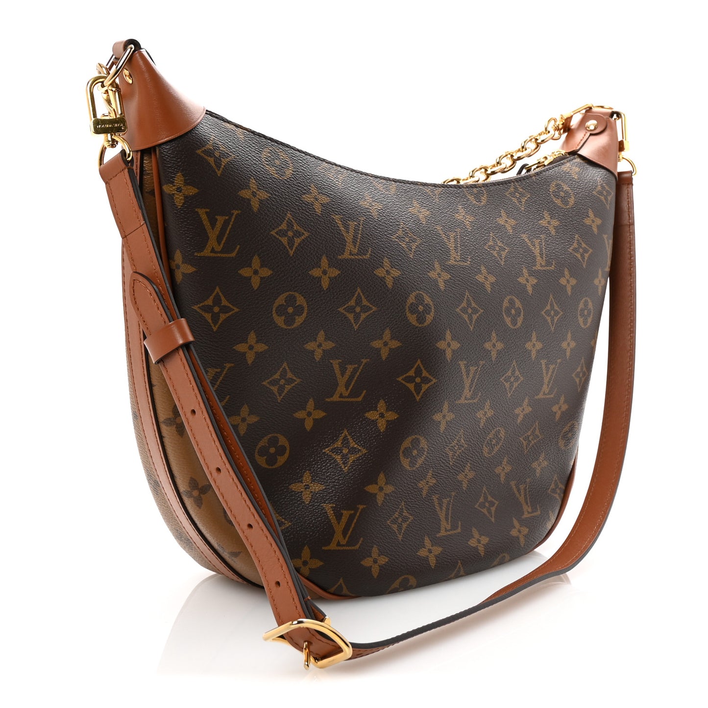Reverse Monogram Loop Hobo