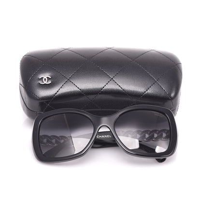 Chanel Acetate Metal Polarized Chain Square Sunglasses 5305 Black 8 of 8