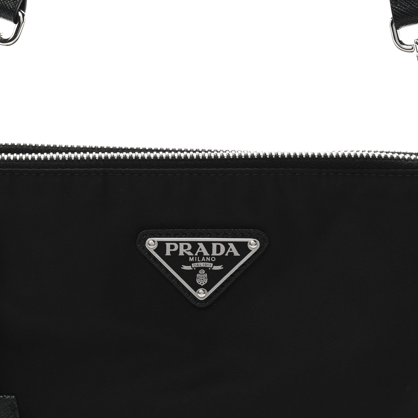 Re-Nylon Saffiano Re-Edition 2000 Double Zip Crossbody Bag Black