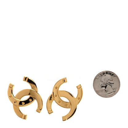 Chanel Metal Large CC Earrings Gold 2 of 5
