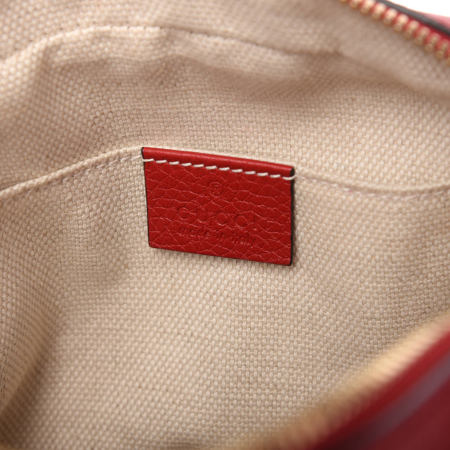 Gucci Pebbled Calfskin Small Soho Disco Bag Tabasco Red 8 of 10