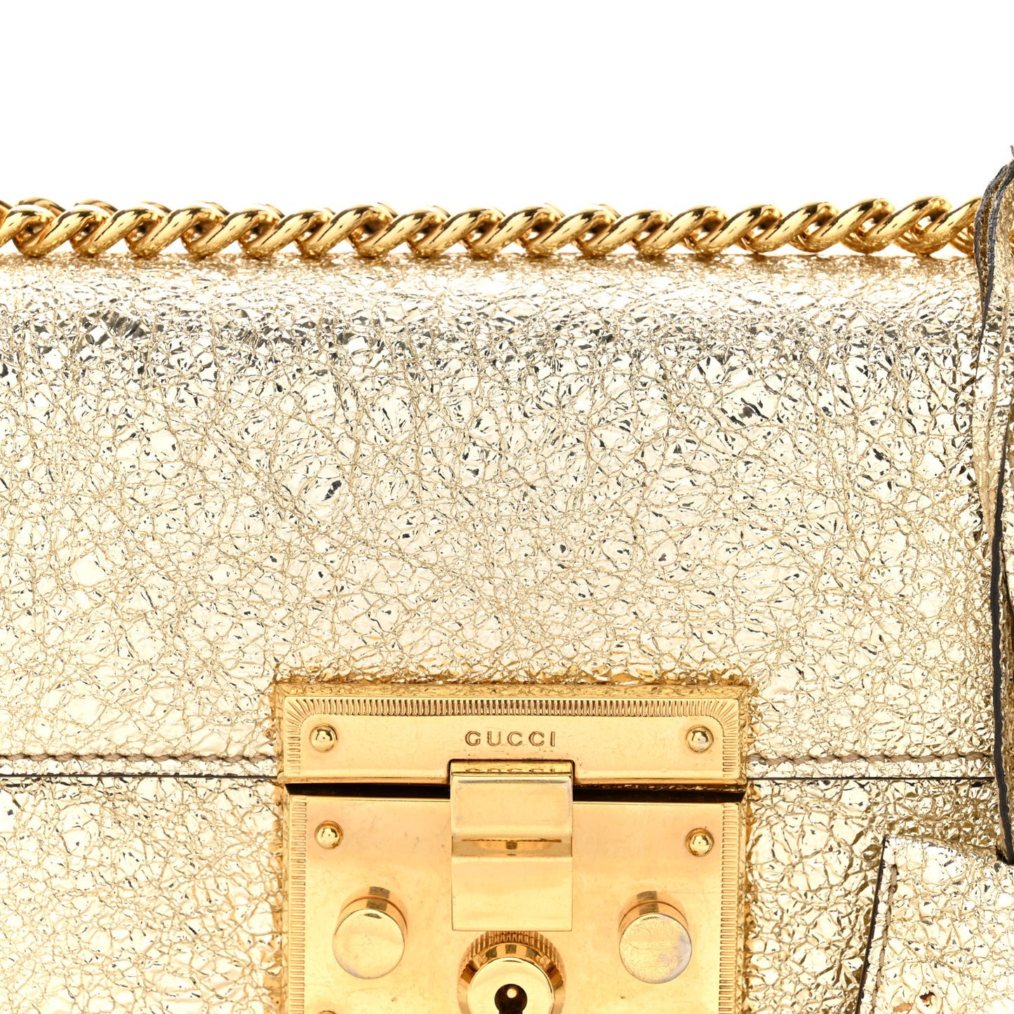 Galassia Small Padlock Shoulder Bag Platino
