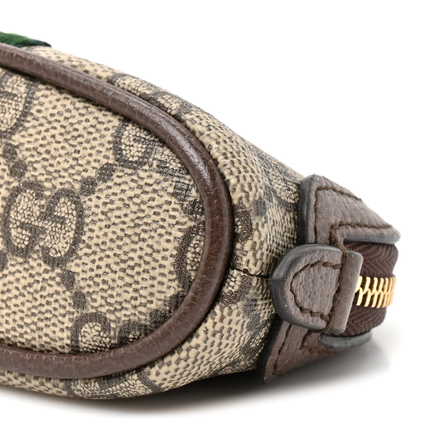 GG Supreme Monogram Web Ophidia Dome Key Pouch Beige New Acero