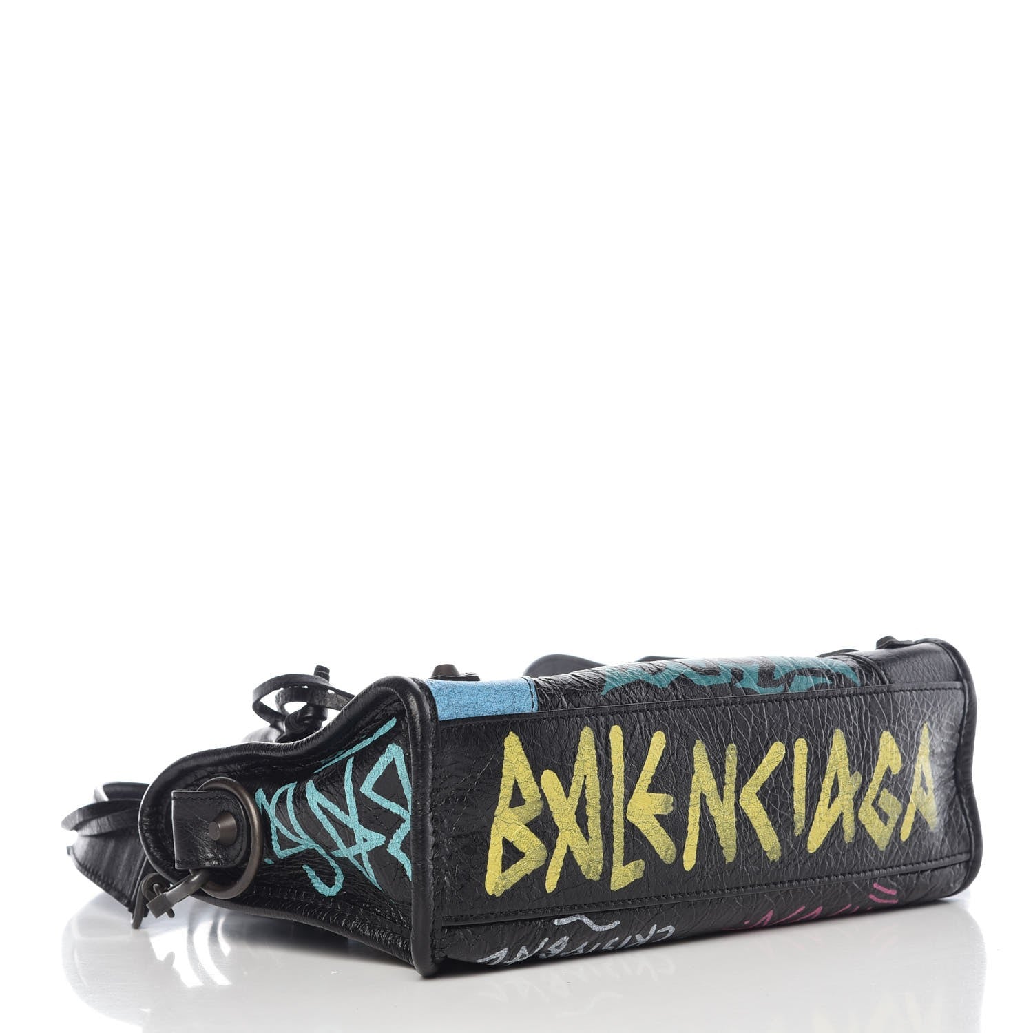 Balenciaga Agneau Arena Graffiti All Over Classic Hardware Mini City Black Multicolor 5 of 8