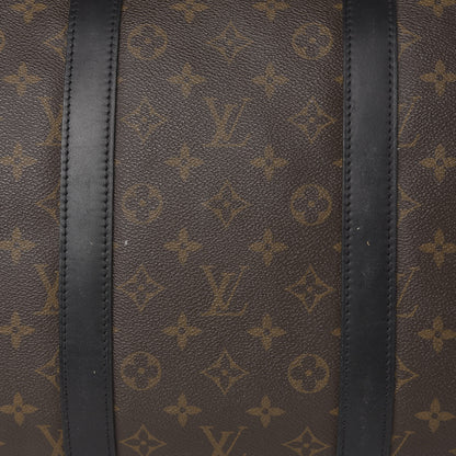 Louis Vuitton Monogram Macassar Keepall Bandouliere 55 10 of 16