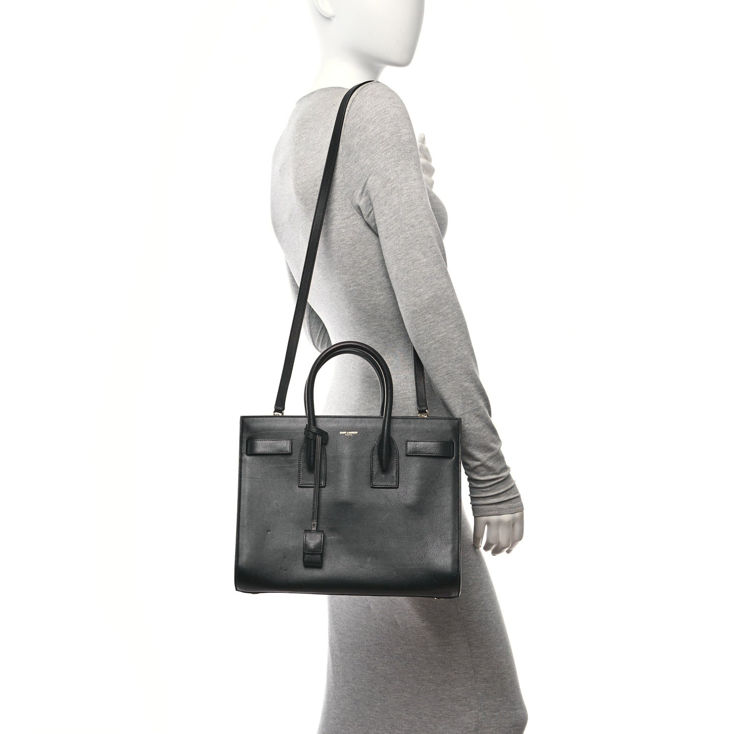 Calfskin Small Sac De Jour Black