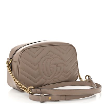Gucci Calfskin Matelasse Small GG Marmont Chain Shoulder Bag Porcelain Rose 3 of 10