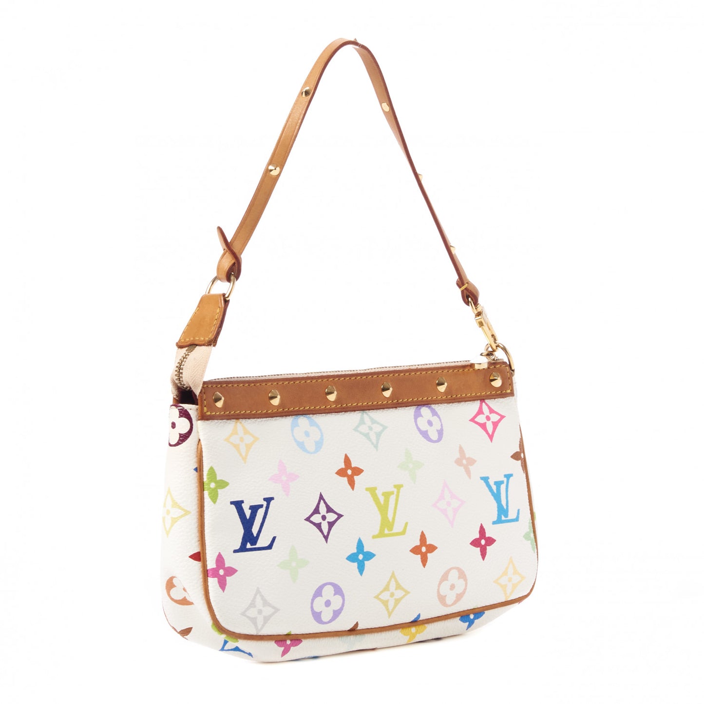 Monogram Multicolor Pochette Accessories White