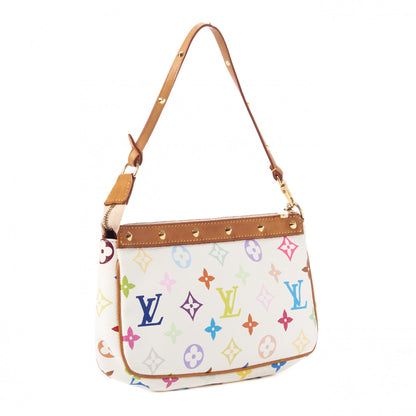 Louis Vuitton Monogram Multicolor Pochette Accessories White 3 of 9