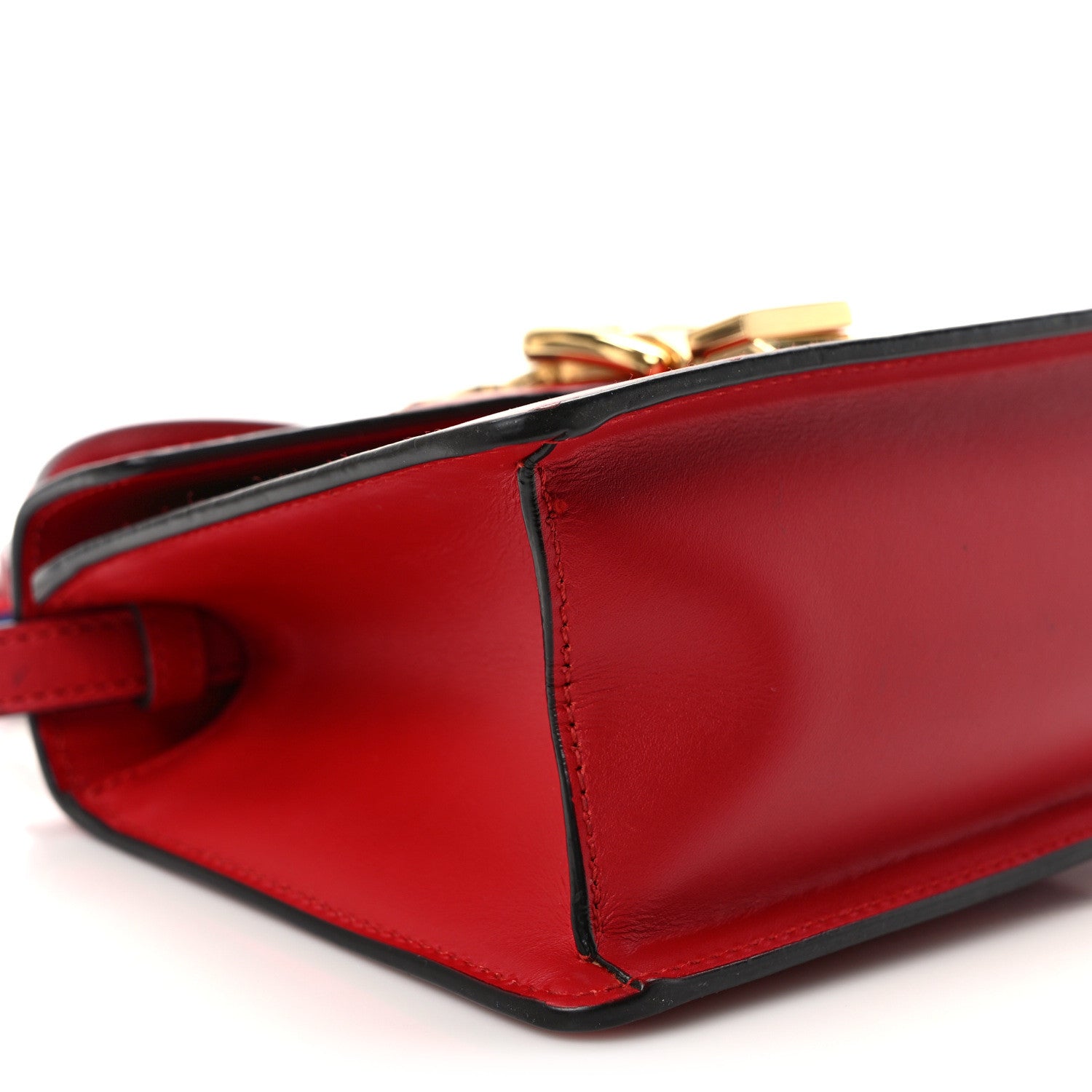 Gucci Calfskin Mini Sylvie Top Handle Bag Hibiscus Red 8 of 9