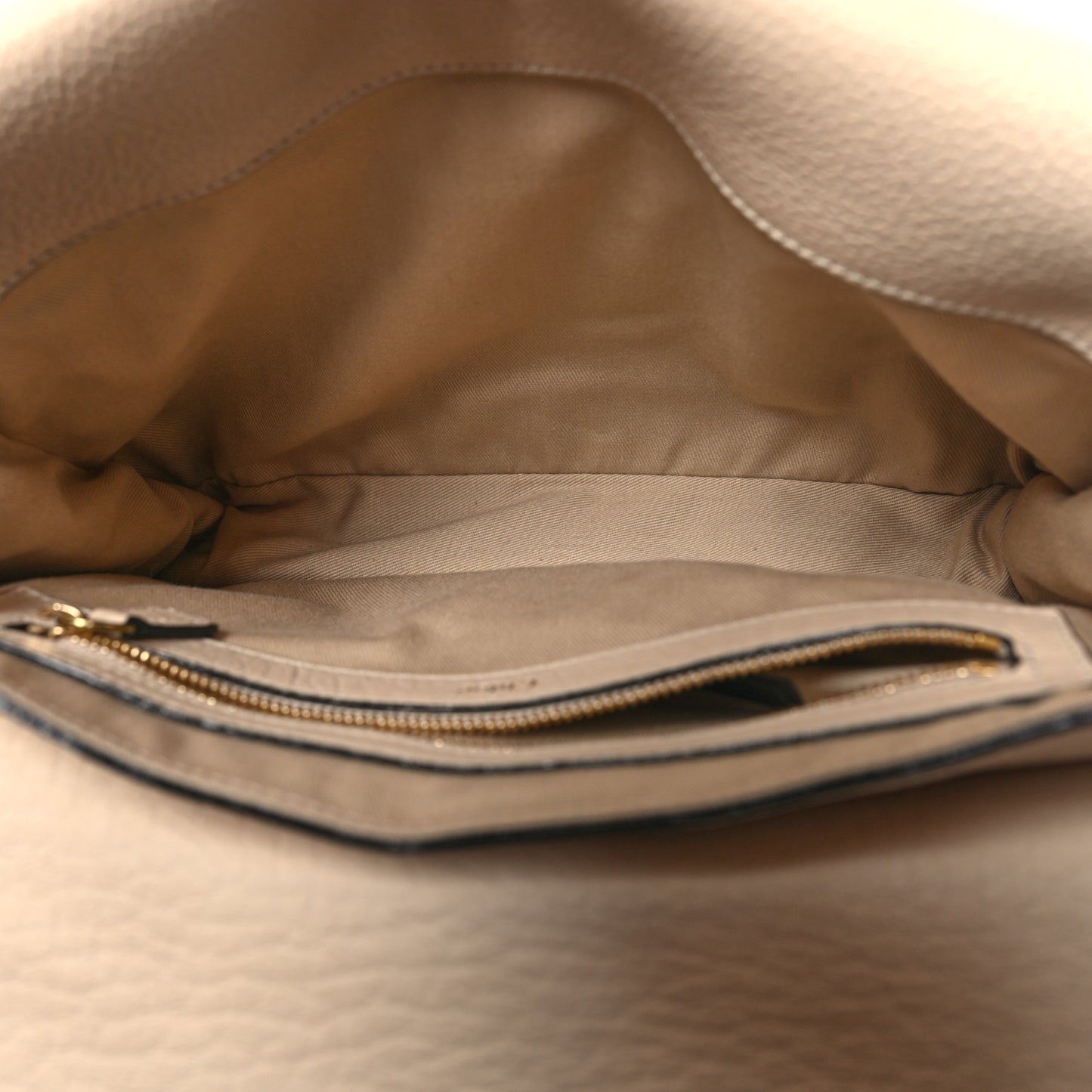 Grained Calfskin Medium Sally Flap Bag Cream
