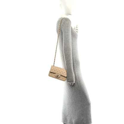 Chanel Lambskin Quilted Mini Rectangular Flap Beige 2 of 10