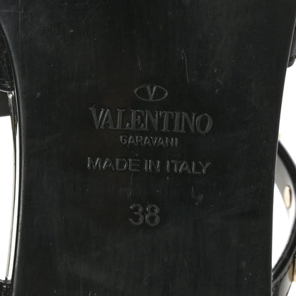Valentino Garavani PVC Jelly Rockstud Caged Flat Thong Sandals 38 Black 7 of 7