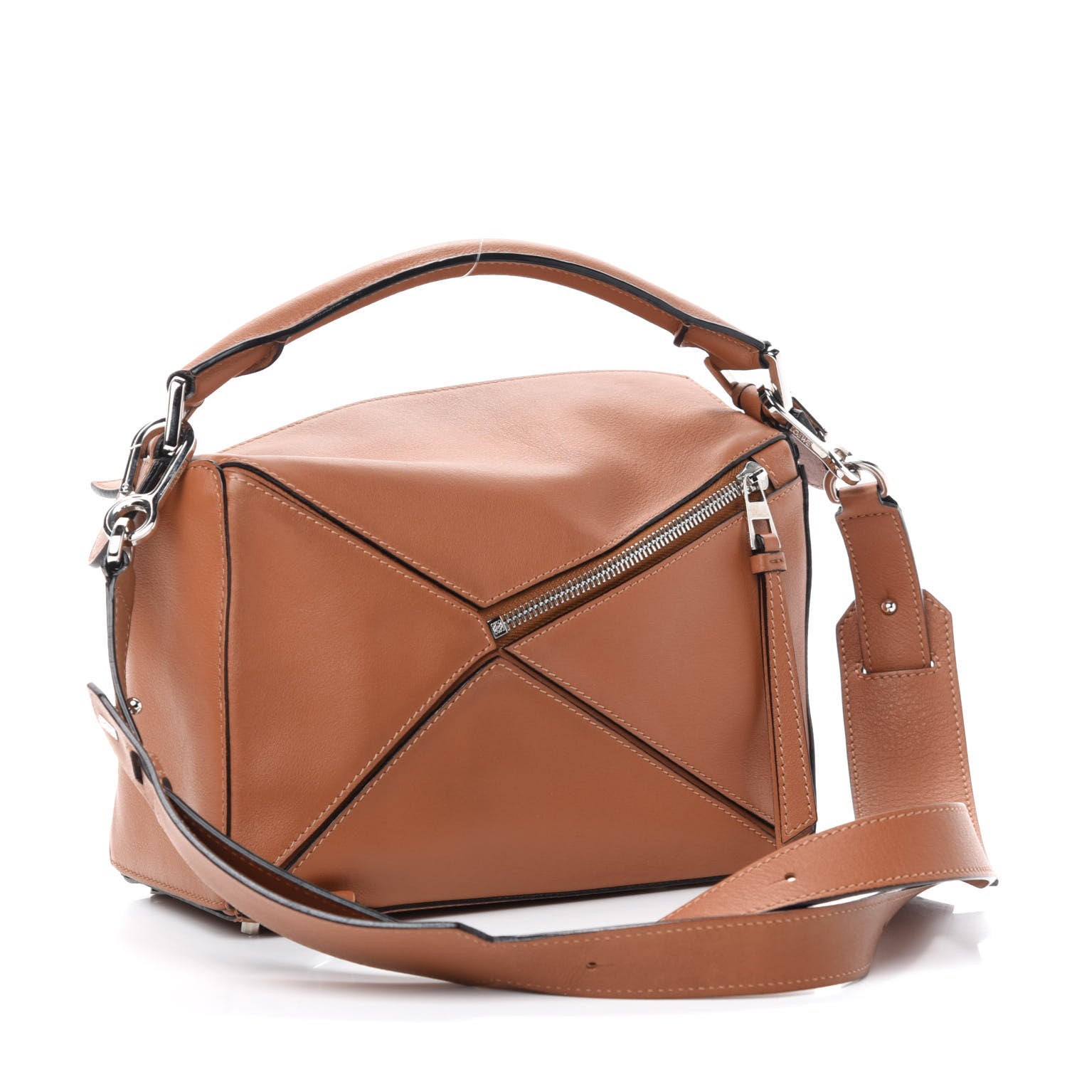 Loewe Calfskin Small Puzzle Bag Tan 3 of 10