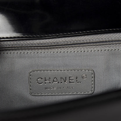 Chanel Glazed Calfskin Large Boy Flap Black 10 of 12