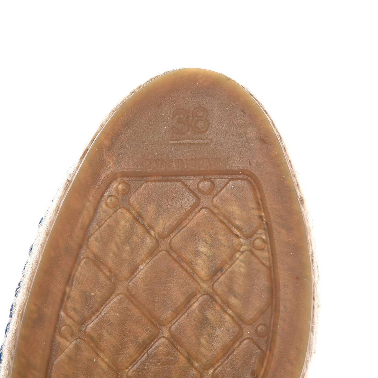 Suede Lambskin CC Espadrilles 38 Blue