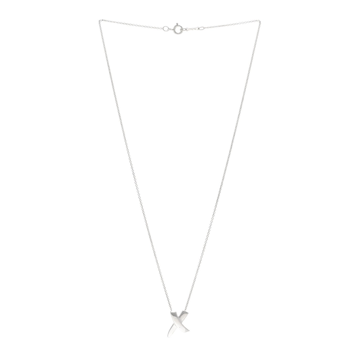 Tiffany Sterling Silver Paloma Picasso Graffiti X Pendant Necklace 3 of 4