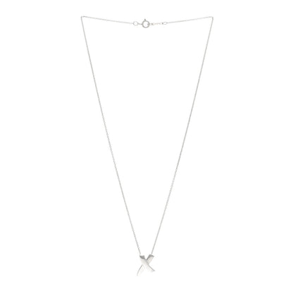 Tiffany Sterling Silver Paloma Picasso Graffiti X Pendant Necklace 3 of 4